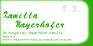 kamilla mayerhofer business card